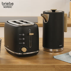 Set Nordic Tostador 2 rebanadas + Hervidor Negro