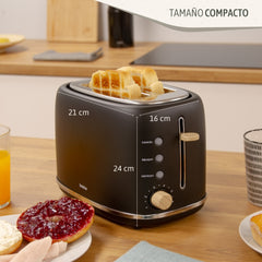 Set Nordic Tostador 2 rebanadas + Hervidor Negro