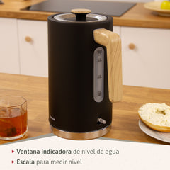 Set Nordic Tostador 2 rebanadas + Hervidor Negro