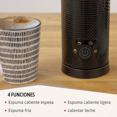 Espumador de leche Elegance 500W Negro