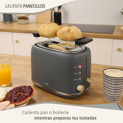 Set Nordic Tostador 2 rebanadas + Tetera Gris