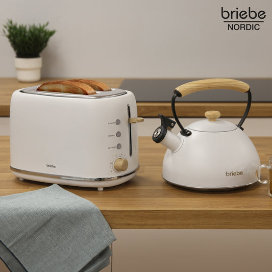 Set Nordic Tostador 2 rebanadas + Tetera Blanco