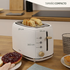 Set Nordic Tostador 2 rebanadas + Tetera Blanco