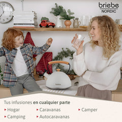 Set Nordic Tostador 2 rebanadas + Tetera Blanco