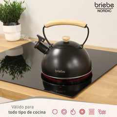 Set Nordic Tostador 2 rebanadas + Tetera Negro
