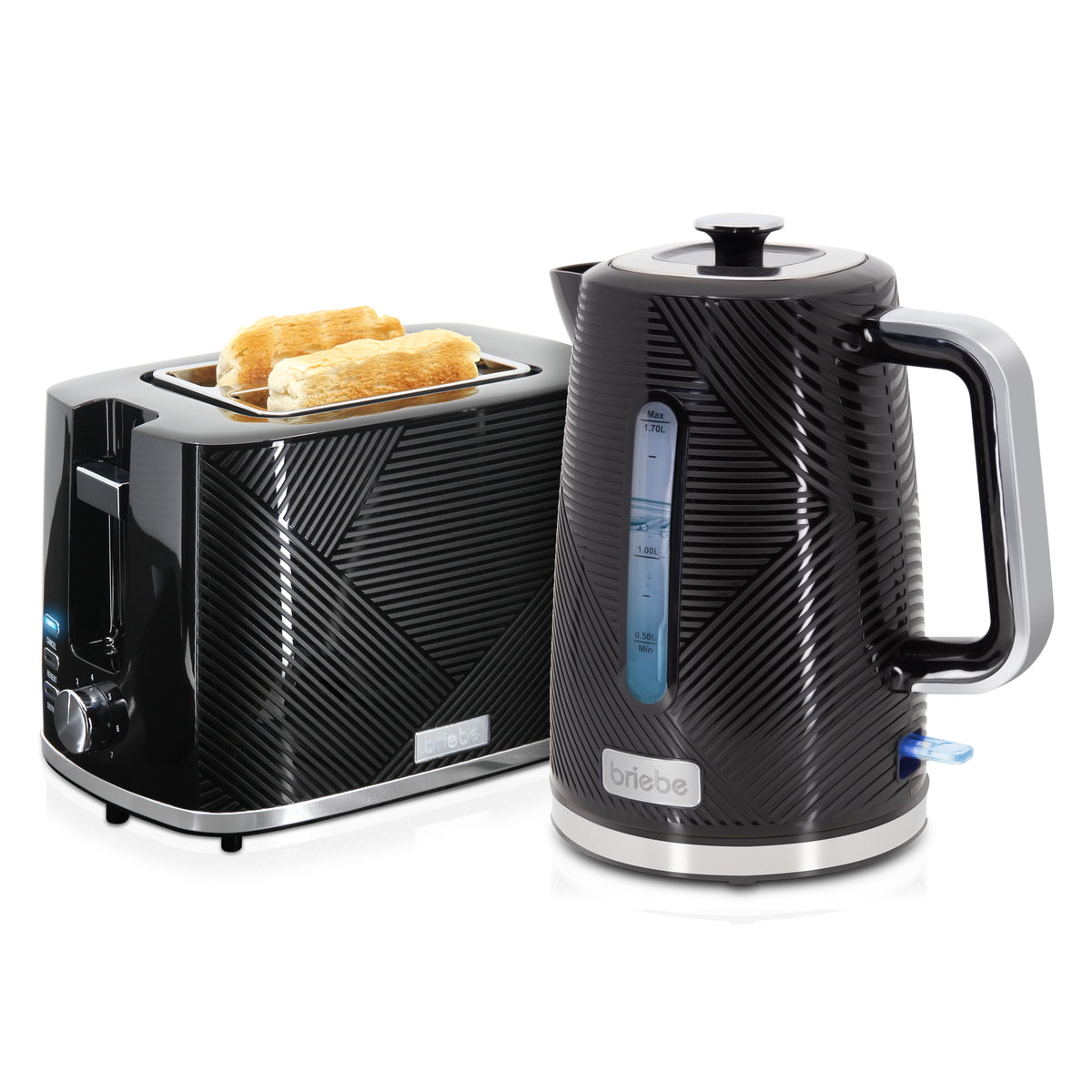 Set Tostador + Hervidor Elegance Negro