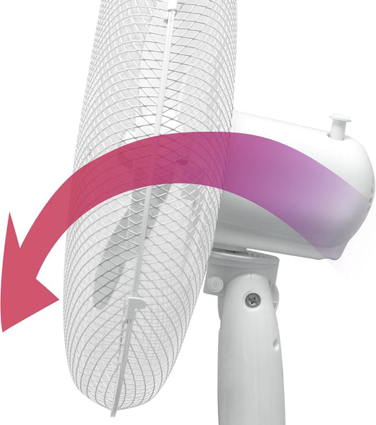 Ventilador de Pie Altura Regulable 100-125cm blanco FN122397W