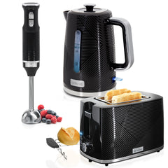 Set Tostador+Hervidor+Batidora de Mano Elegance Negro