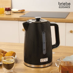 Set Tostador+Hervidor+Cafetera+Espumador Elegance Negro