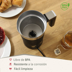 Set Tostador+Hervidor+Cafetera+Espumador Elegance Negro