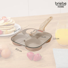 Sartén Inducción Tortitas 4 Huevos Fritos o Poché