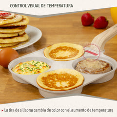 Sartén Inducción Tortitas 4 Huevos Fritos o Poché