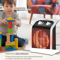 Calefactor Ventilador Eléctrico Portátil  2000W HT1182 Negro