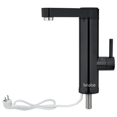 Grifo Eléctrico de Mesa para Cocina / Baño Agua Caliente al Instante Indicador y Selector Temperatura Acero Inox Negro Bajo Consumo