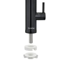 Grifo Eléctrico de Mesa para Cocina / Baño Agua Caliente al Instante Indicador y Selector Temperatura Acero Inox Negro Bajo Consumo