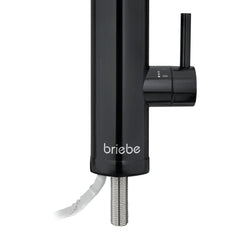 Grifo Eléctrico de Mesa para Cocina / Baño Agua Caliente al Instante Indicador y Selector Temperatura Acero Inox Negro Bajo Consumo