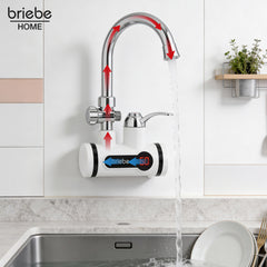 Grifo / Ducha Eléctrico Instantáneo de Pared para Baño Agua Caliente al Instante Indicador Temperatura Bajo Consumo