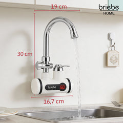 Grifo / Ducha Eléctrico Instantáneo de Pared para Baño Agua Caliente al Instante Indicador Temperatura Bajo Consumo