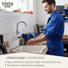 Grifo / Ducha Eléctrico Instantáneo de Pared para Baño Agua Caliente al Instante Indicador Temperatura Bajo Consumo