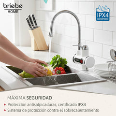 Grifo Eléctrico Instantáneo de Mesa para Cocina Agua Caliente al Instante Indicador Temperatura Bajo Consumo