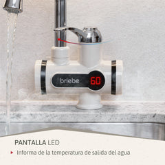Grifo Eléctrico Instantáneo de Mesa para Cocina Agua Caliente al Instante Indicador Temperatura Bajo Consumo