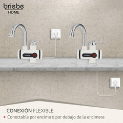 Grifo Eléctrico Instantáneo de Mesa para Cocina Agua Caliente al Instante Indicador Temperatura Bajo Consumo