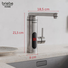 Grifo Eléctrico Instantáneo de Mesa para Cocina / Baño Agua Caliente al Instante Indicador Temperatura Acero Inox Bajo Consumo