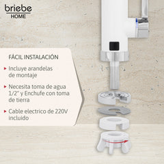 Grifo Eléctrico Instantáneo de Mesa para Cocina / Baño Agua Caliente al Instante Indicador Temperatura Bajo Consumo