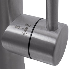 Grifo Eléctrico Instantáneo de Mesa para Cocina Agua Caliente al Instante Indicador Temperatura Acero Inox Bajo Consumo