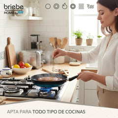 Juego de 3 Sartenes MARE Inducción Acero Forjado Ø 20-24-28 cm Fabricadas en España