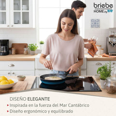 Juego de 3 Sartenes MARE Inducción Acero Forjado Ø 20-24-28 cm Fabricadas en España