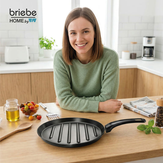 Grill Asador Rayas MARE Inducción Acero Forjado Ø 28 cm Fabricado en España