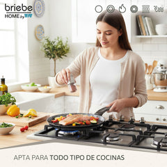 Grill Asador Rayas MARE Inducción Acero Forjado Ø 28 cm Fabricado en España