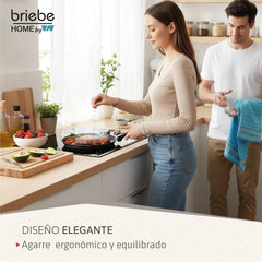 Grill Asador Rayas MARE Inducción Acero Forjado Ø 28 cm Fabricado en España