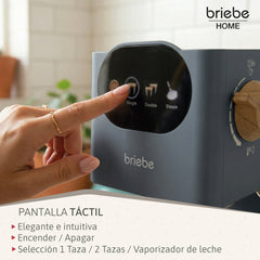 Cafetera Espresso Nordic 20 Bares Compatible Cápsulas Nespresso y Café Molido Gris