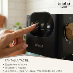 Cafetera Espresso Nordic 20 Bares Compatible Cápsulas Nespresso y Café Molido Negro