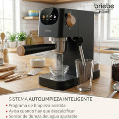 Cafetera Espresso Nordic 20 Bares Compatible Cápsulas Nespresso y Café Molido Negro