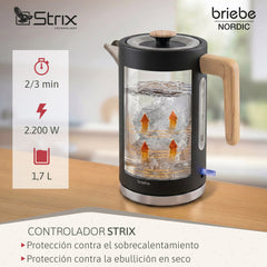 Set Nordic Cafetera Espresso 20 Bares Cápsulas y Café Molido + Hervidor Agua Eléctrico 17L Inalámbrico 2200W + Tostadora Ranura Ancha 2 Rebanadas Negro
