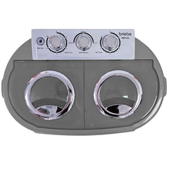 Mini Lavadora briebe Camp Portátil Camping con Centrifugado 3Kg Blanco/Gris