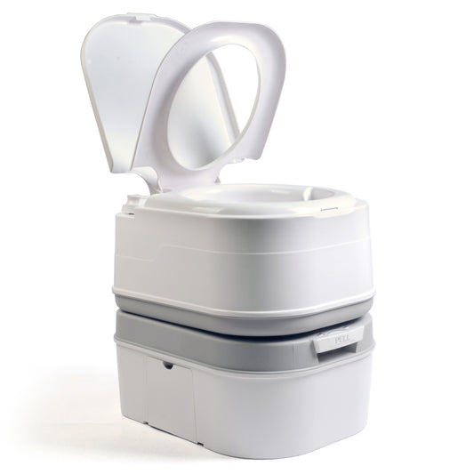 WC briebe Camp Comfort Inodoro Portátil Químico Adultos Potty 24L Camping Camper Blanco