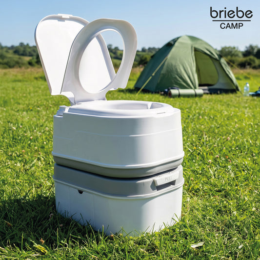WC briebe Camp Comfort Inodoro Portátil Químico Adultos Potty 24L Camping Camper Blanco