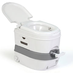 WC briebe Camp Comfort Plus Inodoro Portátil Químico con Ruedas Adultos Potty 22L Camping Camper Blanco