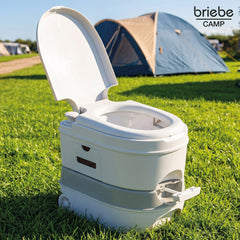 WC briebe Camp Comfort Plus Inodoro Portátil Químico con Ruedas Adultos Potty 22L Camping Camper Blanco