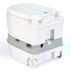 WC briebe Camp Comfort Plus Inodoro Portátil Químico con Ruedas Adultos Potty 22L Camping Camper Blanco