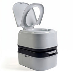 WC briebe Camp Comfort Inodoro Portátil Químico Adultos Potty 24L Camping Camper Gris
