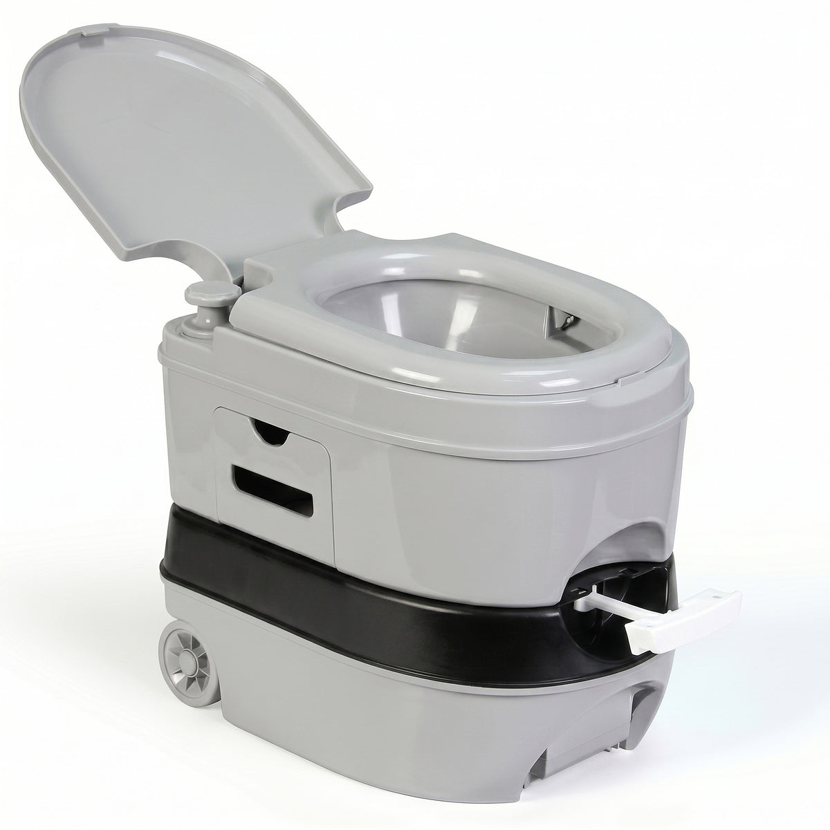 WC briebe Camp Comfort Plus Inodoro Portátil Químico con Ruedas Adultos Potty 24L Camping Camper Gris
