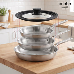 Tapa Sartén Universal Olla Cacerolas Multidiámetro 28-30-32cm Borde Silicona Cristal Válvula