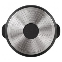 Batería Cocina Inducción Totem Apilable 4 Piezas Ø 22cm Antiadherente Cerámico Negro