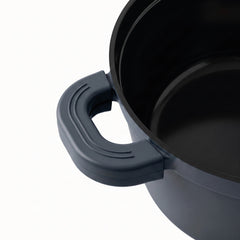 Batería Cocina Inducción Totem Apilable 4 Piezas Ø 22cm Antiadherente Cerámico Gris