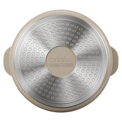 Batería Cocina Inducción Totem Apilable 4 Piezas Ø 22cm Antiadherente Cerámico Crema
